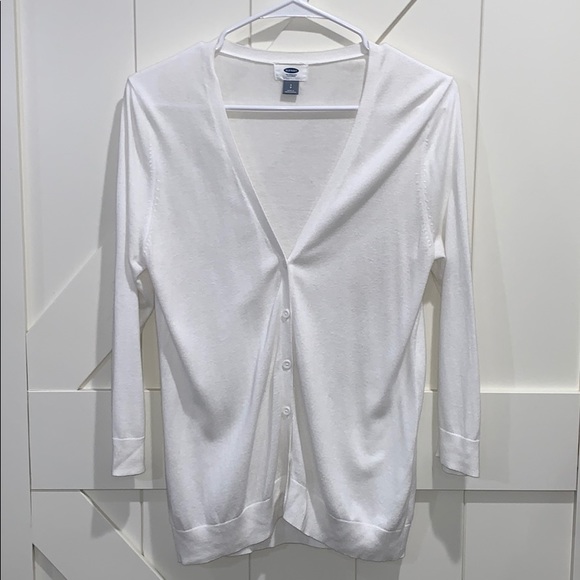 Old Navy Sweaters - Old Navy White Cardigan Size Small